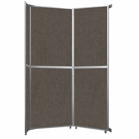 Versare Operable Wall Folding Room Divider 7'11" x 12'3" Mocha Fabric 1070239-2